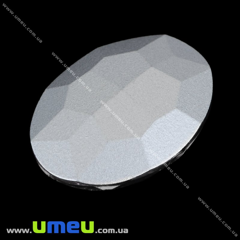 Риволи стеклянный, Овал граненый, 25х18 мм, Голубой (KAB-009453)