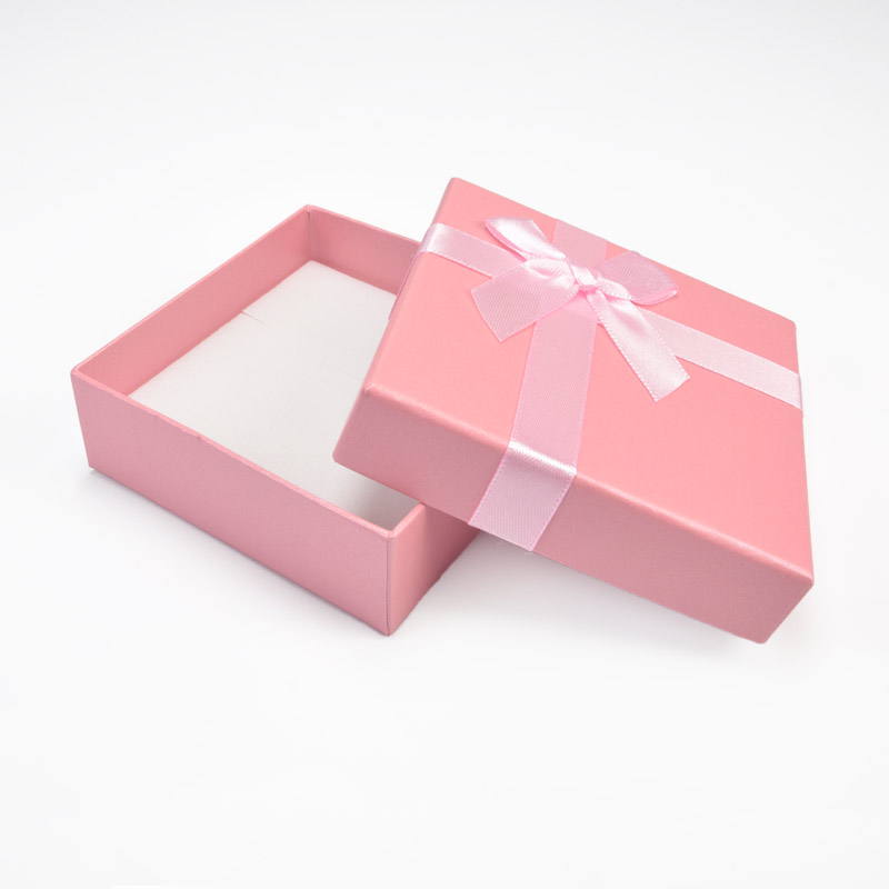 Подарункова коробочка Квадратна, 9х9х3 см, Рожева (UPK-057120)