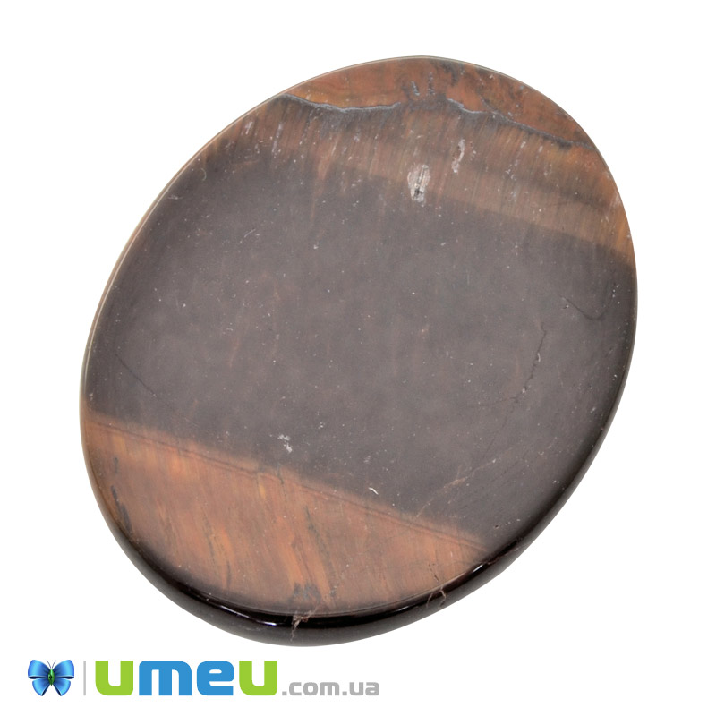 Кабошон нат. камінь Бичаче око, Овал, 40,4х30,2 мм (KAB-050586)