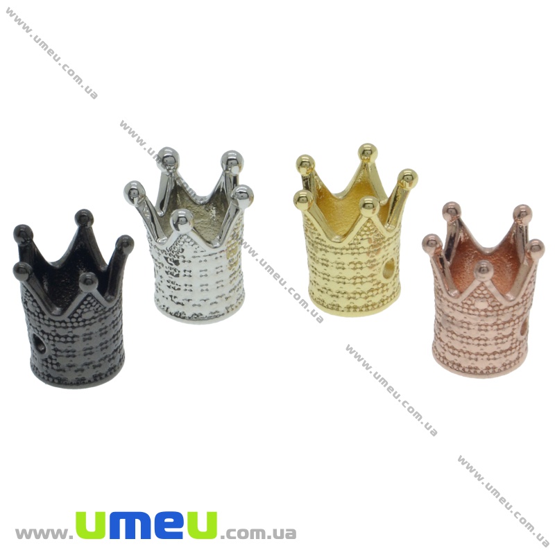 Бусина мет. Корона 12х10 мм, Черная (BUS-035065)