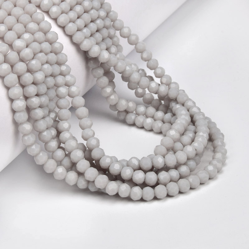 Бусины рондели, 4х3,5 мм, Серые (BUS-061257)