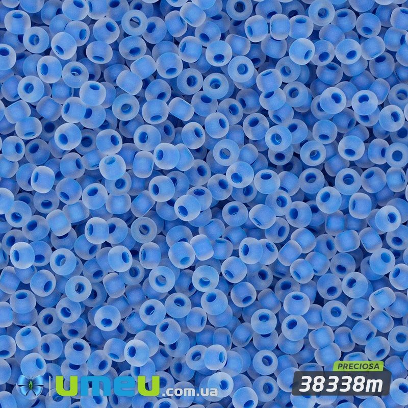 Бісер чеський №620m/38338m, Синій, Пофарбований матовий, 10/0 (BIS-043883)