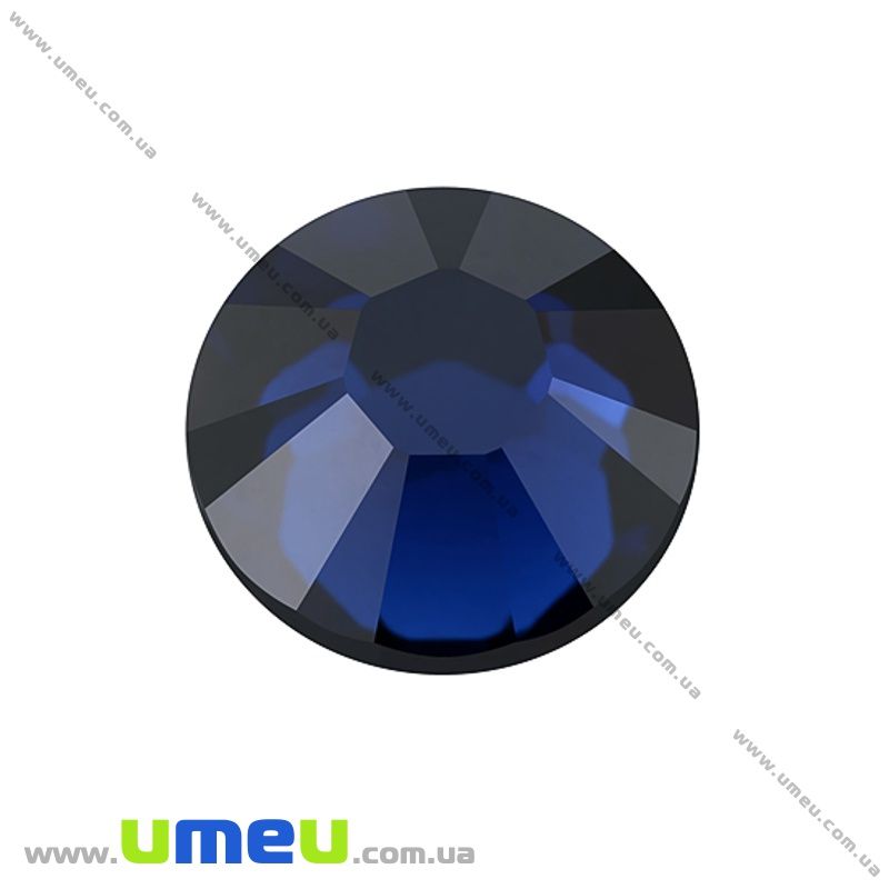 Стразы стеклянные неклеевые SS6 (2,0 мм), Синие темные, 10 шт (STR-015214)