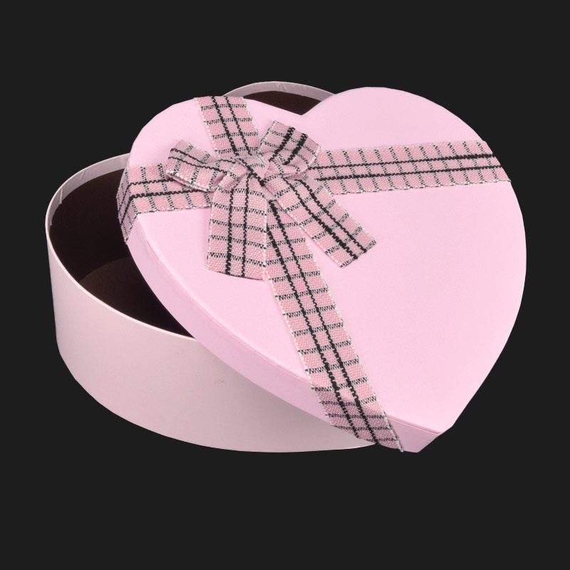 Подарункова коробка Серце, 21,5х19,5х9 см, Рожева (UPK-060626)