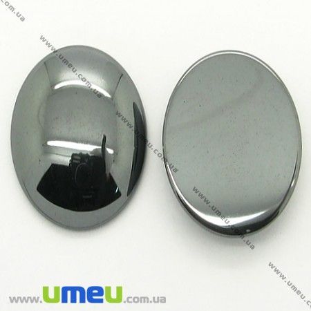 Кабошон нат. камень Гематит, Овал, 25х18 мм (KAB-005689)