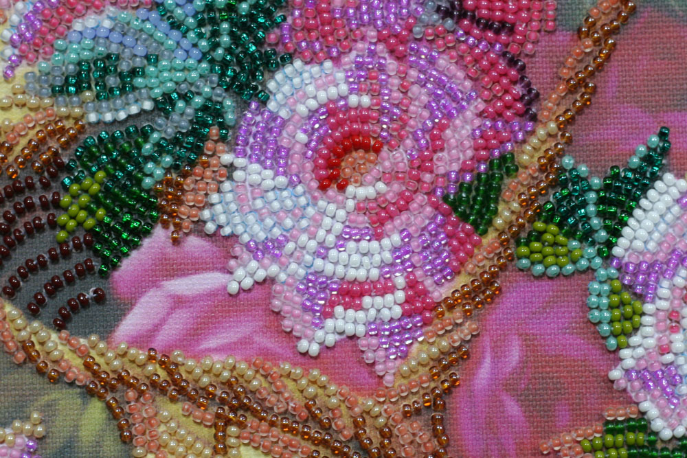 Набір для вишивання бісером на полотні Абрис Арт, Рожева ніжність, 30х22 см (SXM-024888)