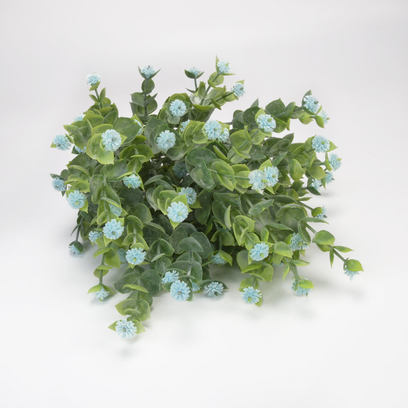 Букет самшиту з гіпсофілою, 36 см, Блакитний (DIF-059298)
