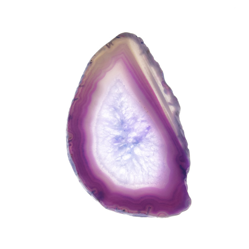 Зріз Агата без отвору, Фіолетовий, 75х43 мм (POD-020206)