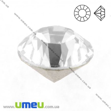 Стрази скляні конусні SS16 (3,8 мм), Білі (STR-018846)