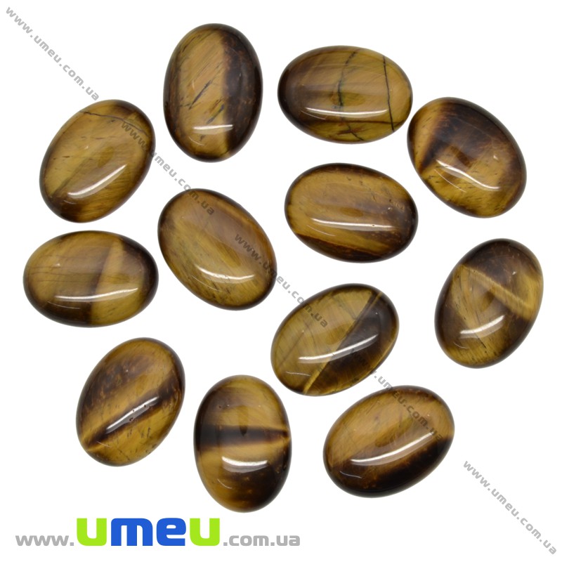 Кабошон нат. камінь Тигрове око, Овал, 25х18 мм (KAB-013986)