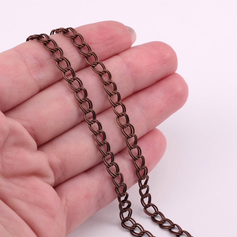 Цепь двойная, Медь, 6х5 мм (ZEP-015187)