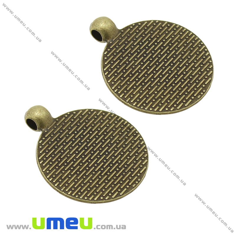 Основа круглая, 32х26 мм, 18 мм, Античная бронза (OSN-028260)