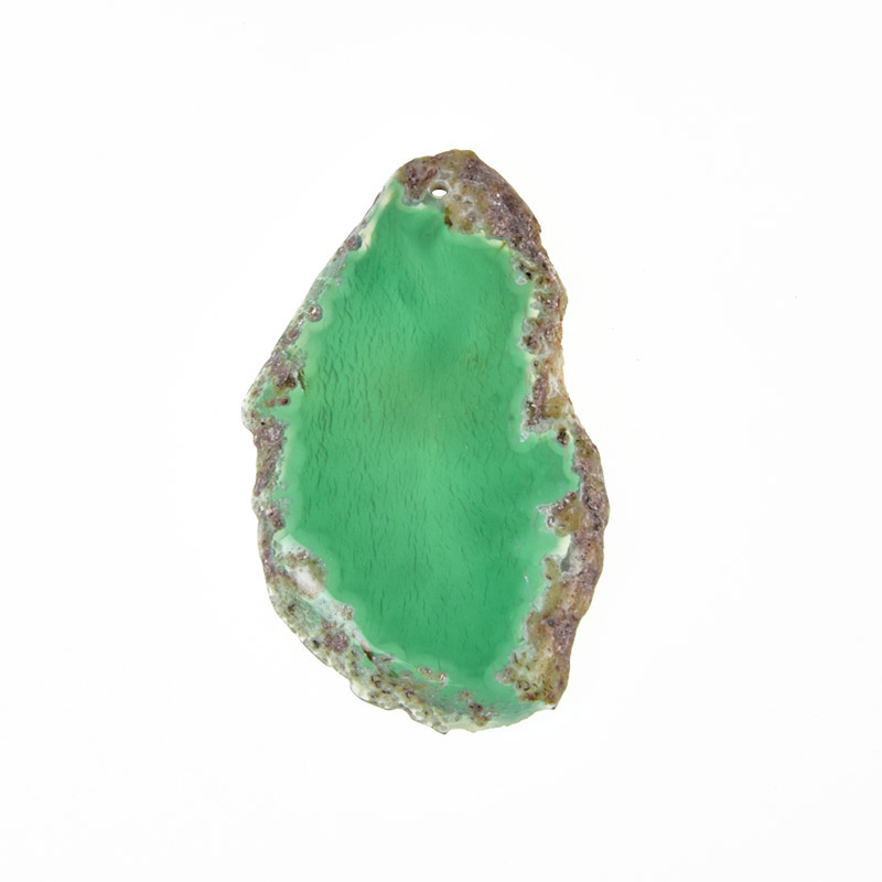 Срез Агата, Зеленый, 60х37 мм (POD-011998)