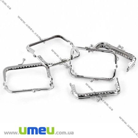 Фермуар металевий, Темне срібло, 8,5х5,2 см (BAG-006656)