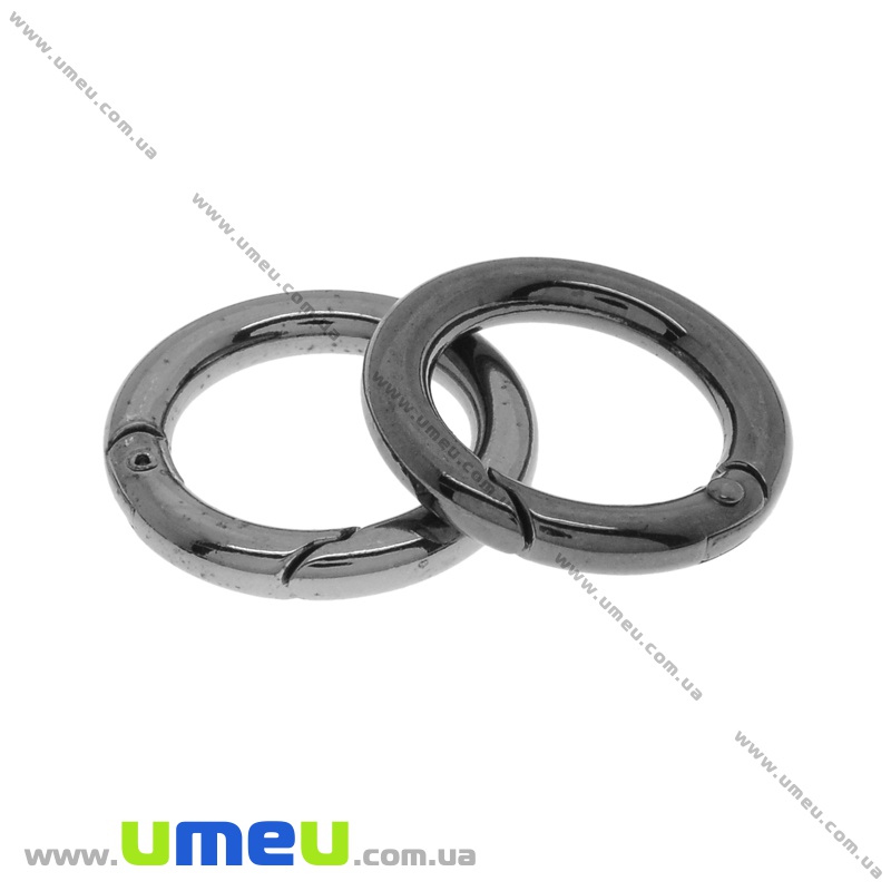 Замок-карабін круглий, Чорний, 25 мм (ZAM-036181)