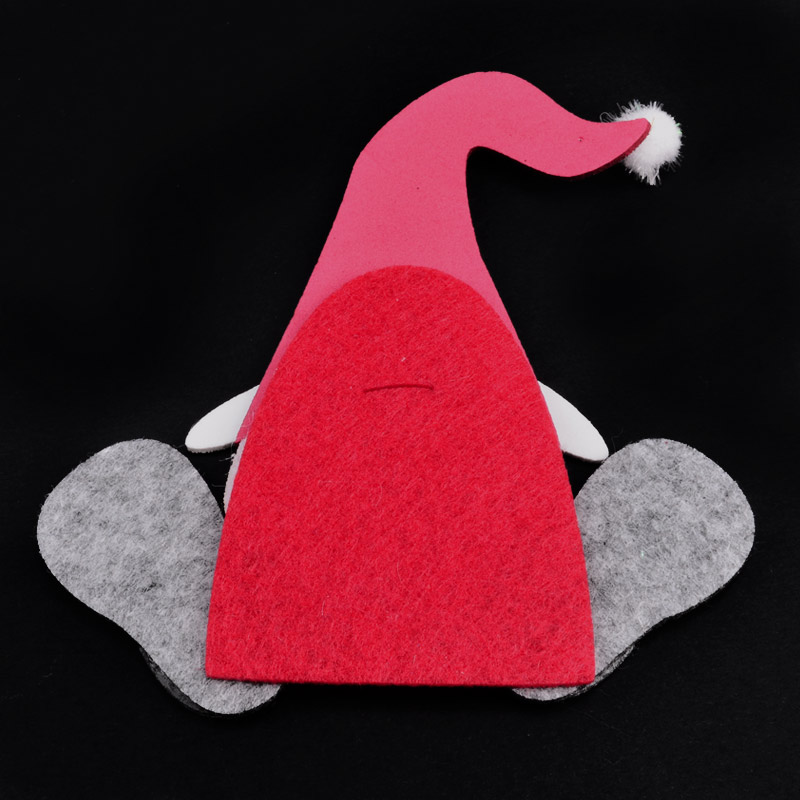 Декоративний виріб з фетру Гномік, 11х11 см, Червоний (FLT-051583)