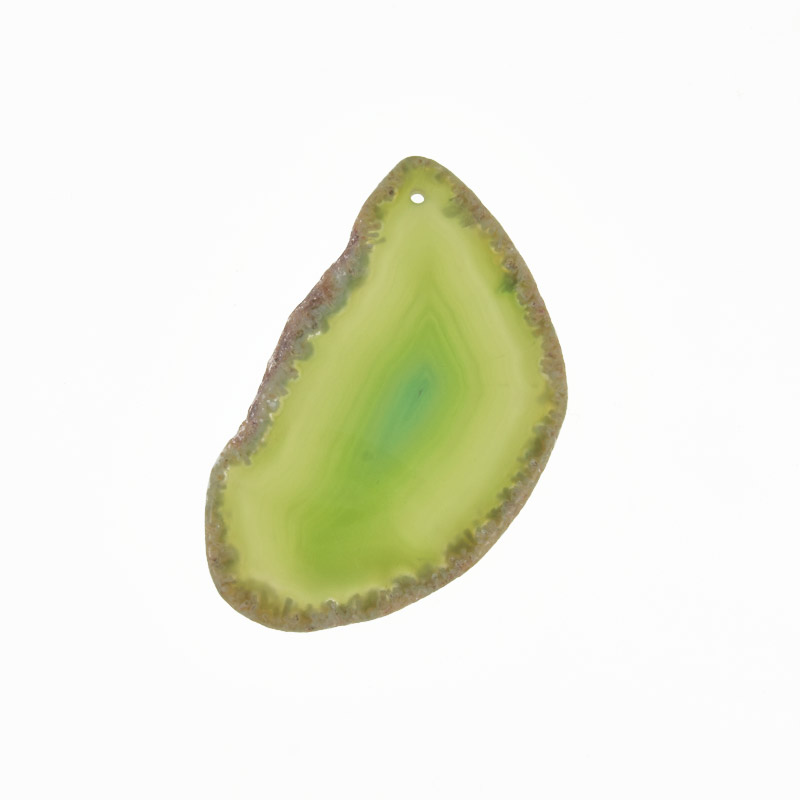 Зріз Агата, Зелений, 70х43 мм (POD-009307)