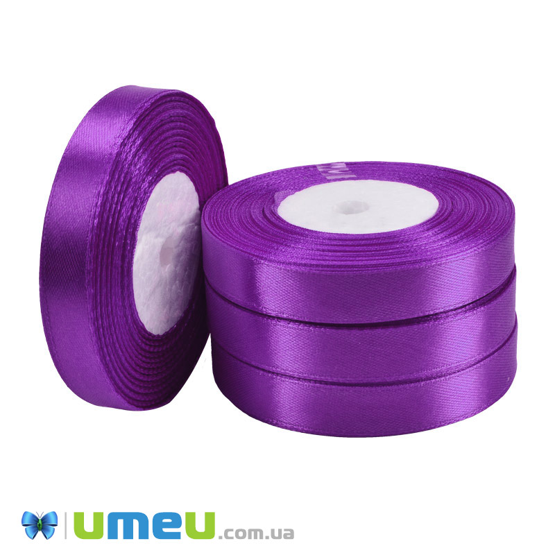 Атласна стрічка, 12 мм, Фіолетова (LEN-051045)
