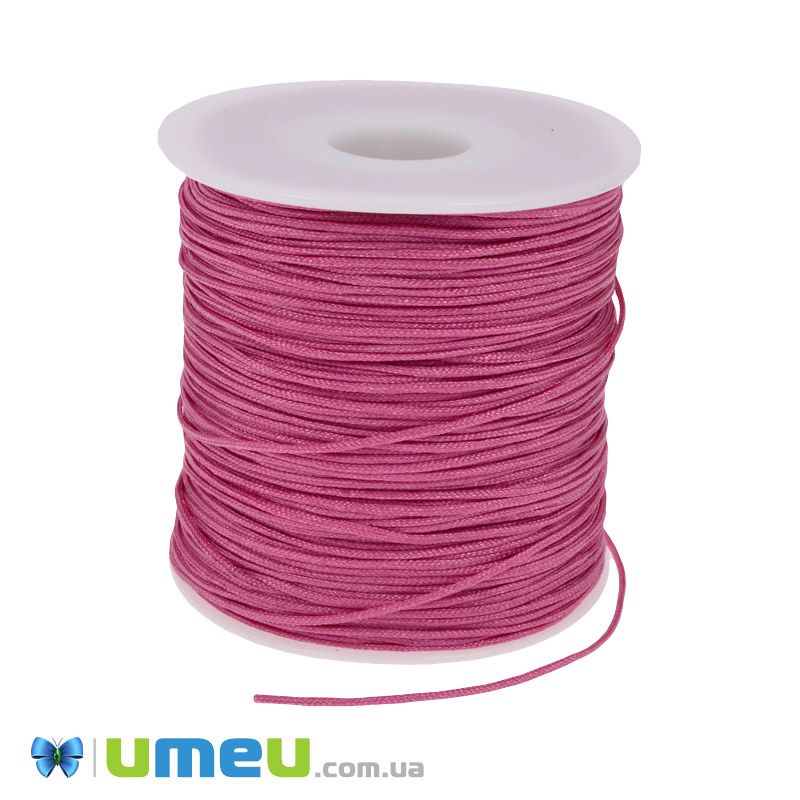 Нейлоновий шнур (для браслетів Шамбала), 1,0 мм, Рожевий (LEN-047110)