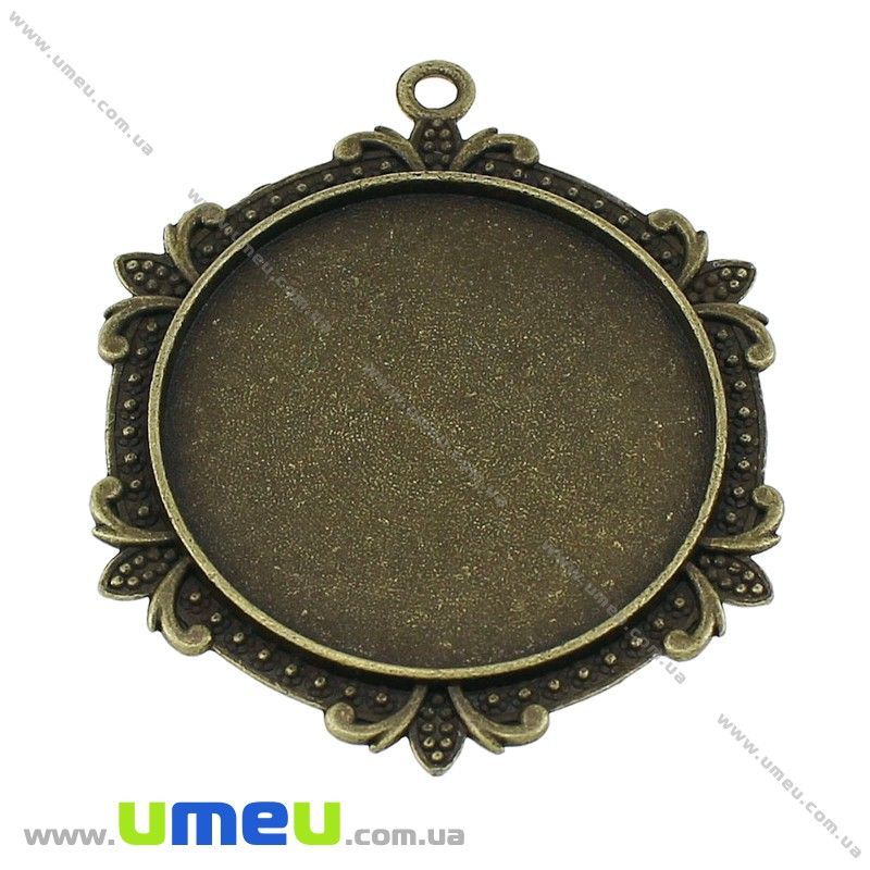 Основа кругла, 52х44 мм, 35 мм, Антична бронза (OSN-028232)