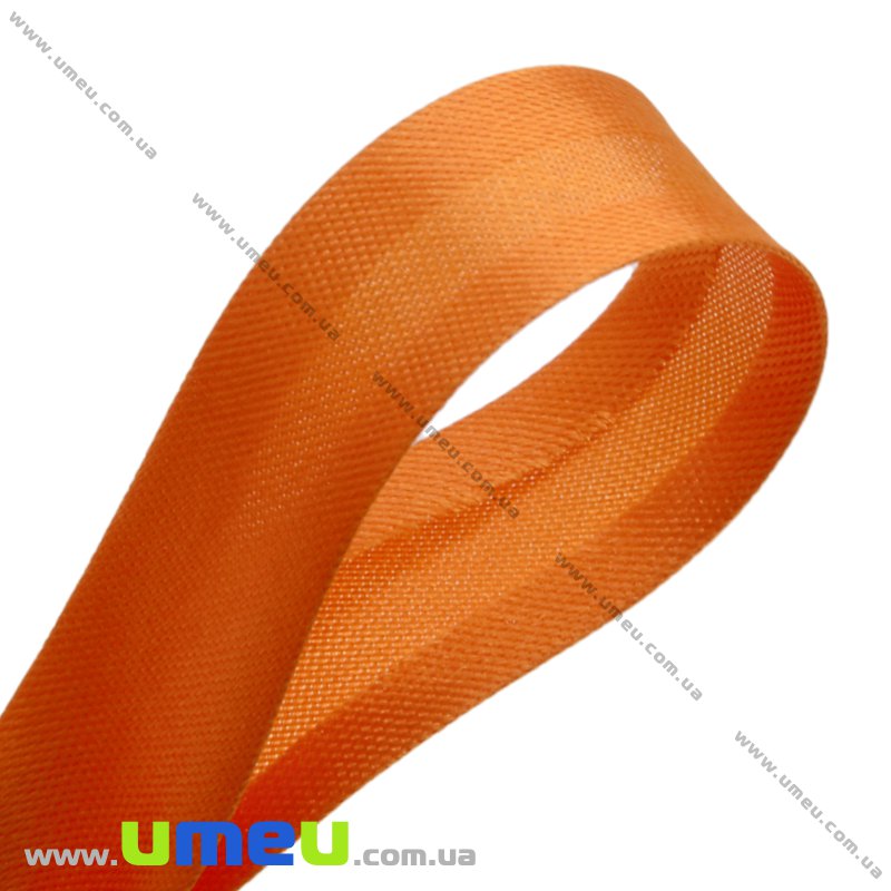 Атласна коса бейка, 15 мм, Помаранчева (LEN-010325)