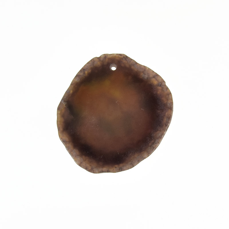 Зріз Агата, Коричневий, 50х46 мм (POD-032474)