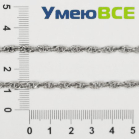 Ланцюг, Темне срібло, 3,8 мм (ZEP-007781)