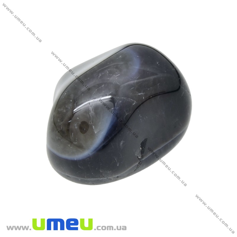 Галтовка Агат чорний, 28х23х21 мм (POD-033259)