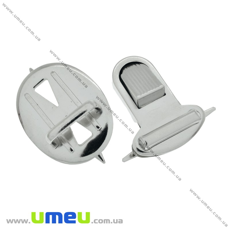 Замок портфельный, 34х27 мм, Темное серебро (BAG-002400)