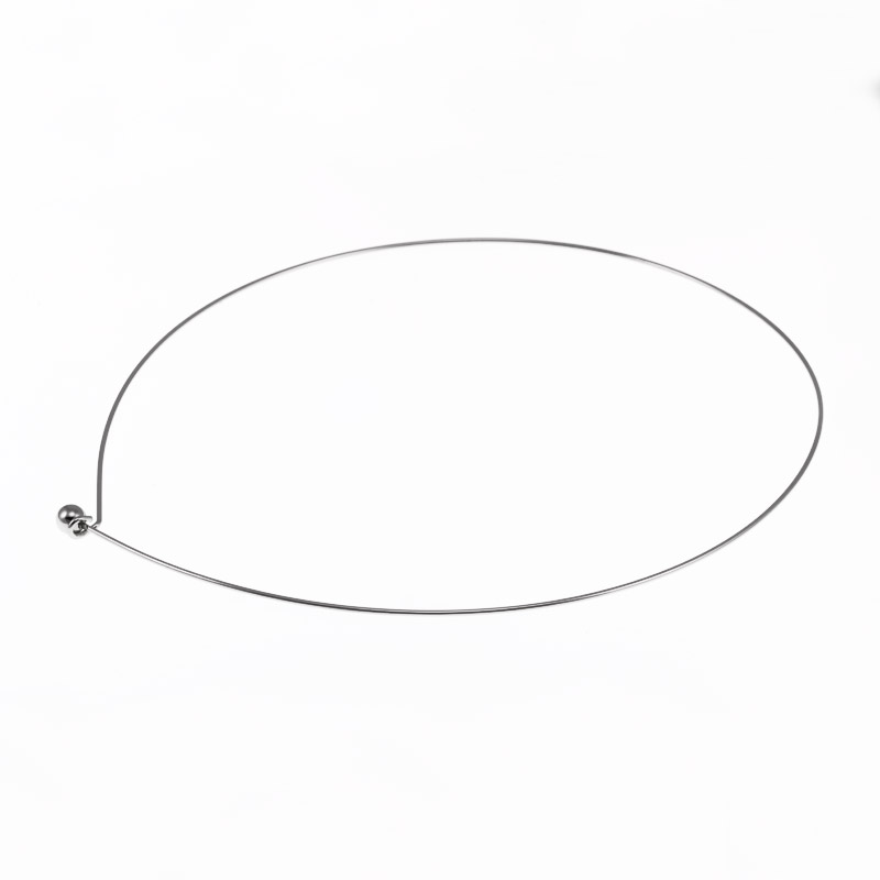 Основа металева для кольє, 13,5 см, Темне срібло (OSN-056080)