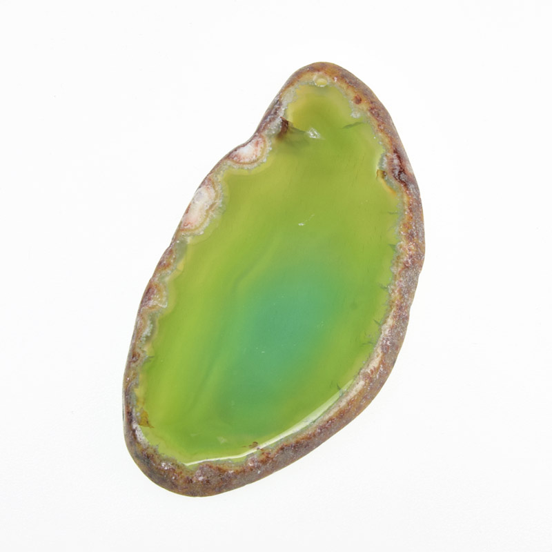 Зріз Агата, Зелений, 77х40 мм (POD-009371)