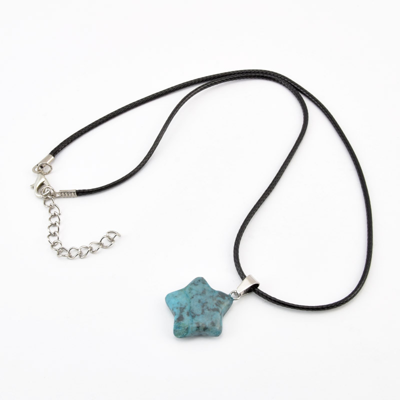 Підвіска на шнурку, Натур. камінь Агат синій (POD-058264)