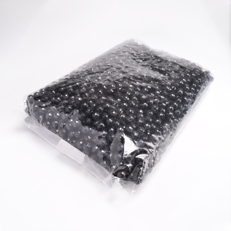 Намистини для сумок ОПТ, Акрилові, Круглі грановані, 8 мм, Чорні (BUS-054528)