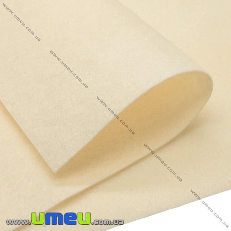 Фетр м'який 1,3 мм, 30х30 см, 539 Кремовий (FLT-019513)