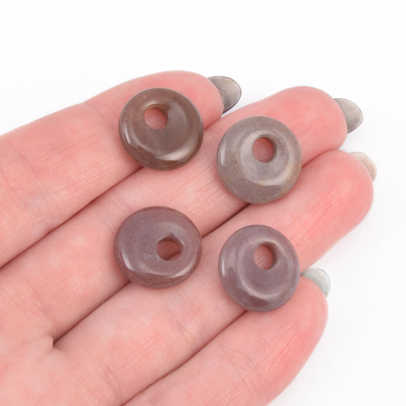 Підвіска Кругла, Натур. камінь Агат індійський, 14 мм (POD-057964)