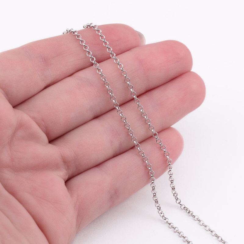 Ланцюг, Темне срібло, 2 мм (ZEP-056065)