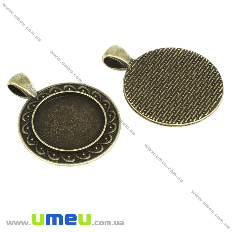 Основа кругла, 39х30 мм, 20 мм, Антична бронза (OSN-016862)