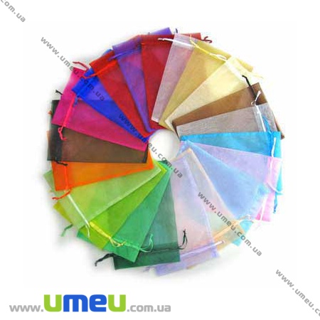 Подарочная упаковка из органзы, 10х12 см, Черная (UPK-009762)