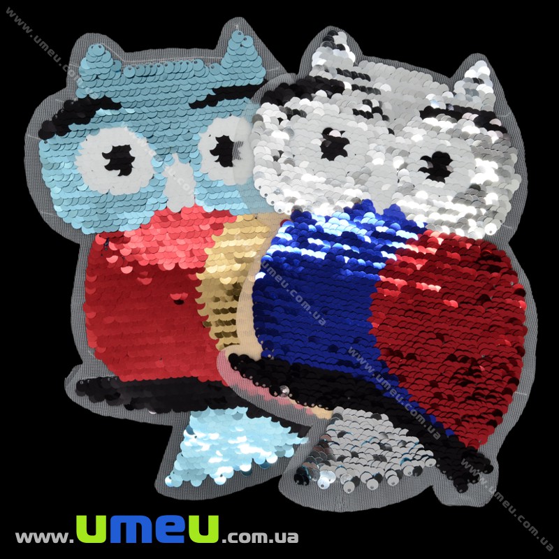 Аплікація пришивна двостороння Сова, 22х14 см (APL-025811)