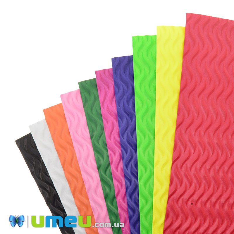 Набір гофрованого фоамірана TIKI 20х30 см, 10 кольорів, 10 листів (FOM-041098)