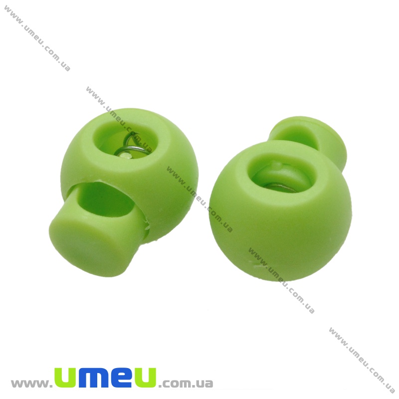 Фіксатор для шнура пластиковий на 1 отвір, 22х18х13,5 мм, Салатовий (SEW-035958)