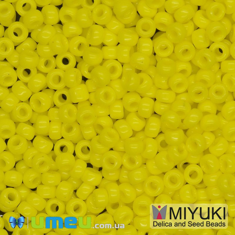 Бісер японський Miyuki круглий RR 11/0 №404, Жовтий (BIS-045611)
