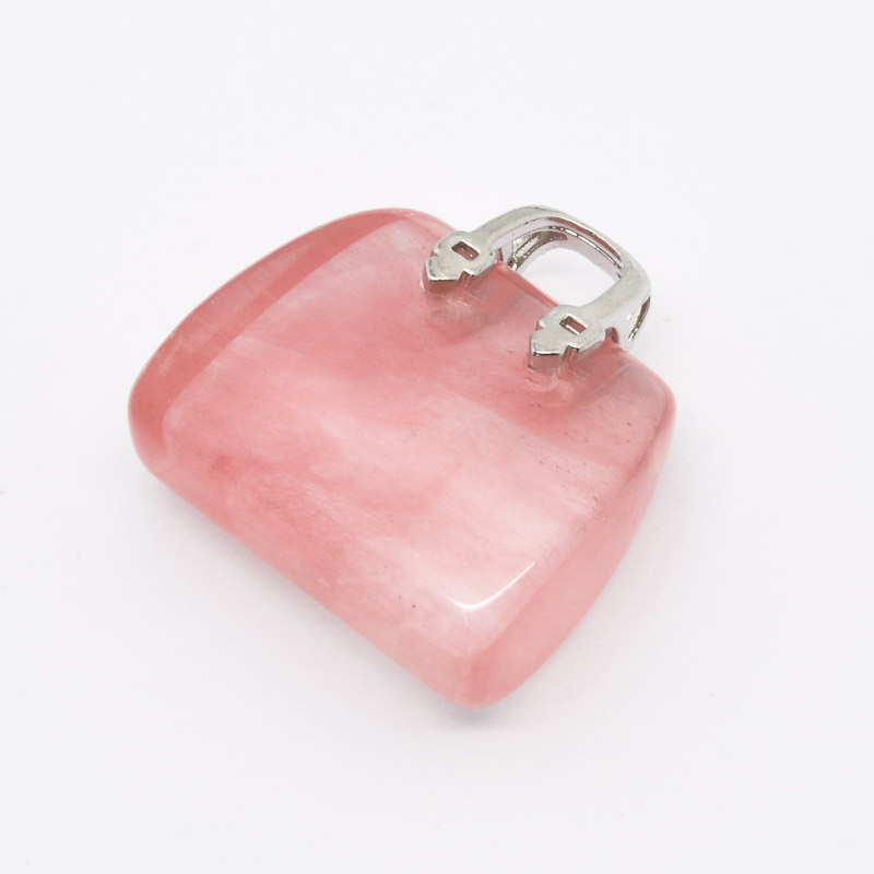 Підвіска Сумочка, Імітація натурального каменю, 26,5х25х11 мм (POD-054440)