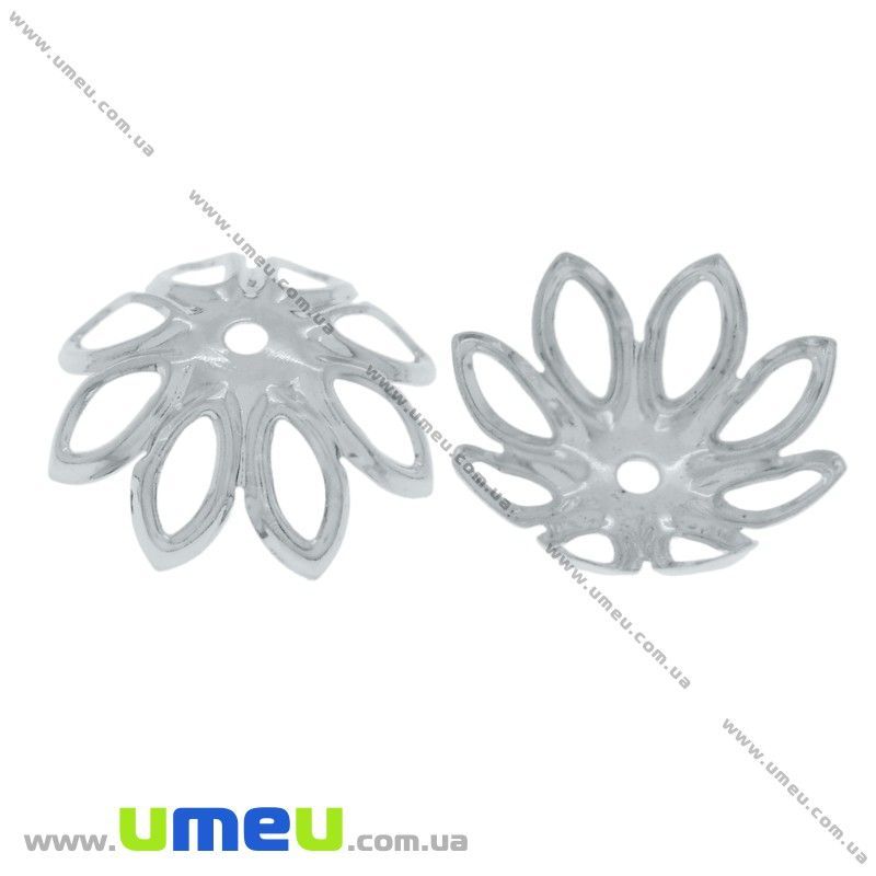 Обіймачі, Світле срібло, 14х4 мм (OBN-020335)