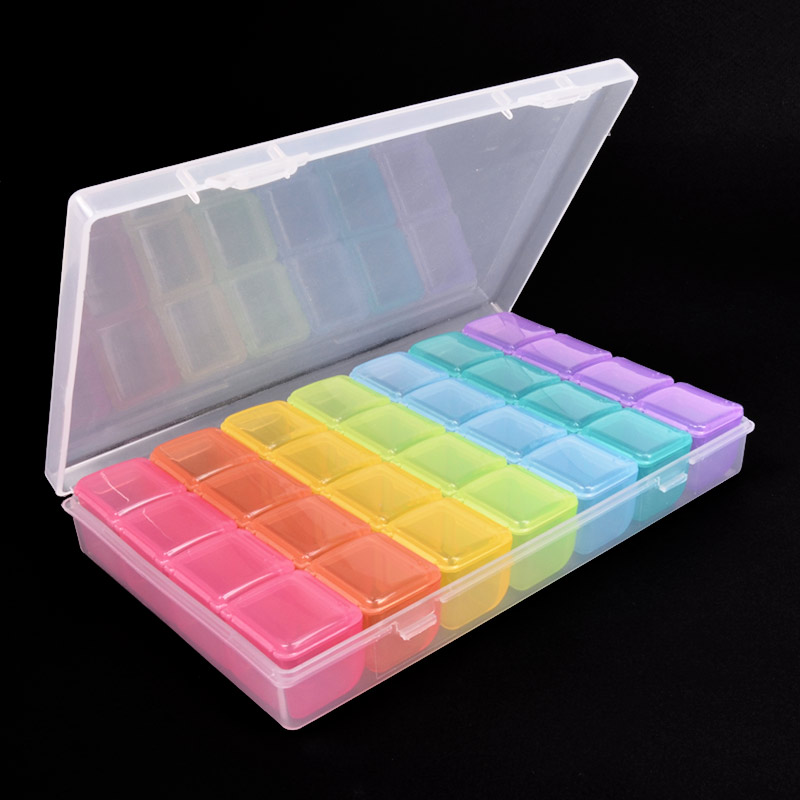 Органайзер для хранения бисера на 28 ячеек, 17,5х10,5х2,5 cм (INS-051085)