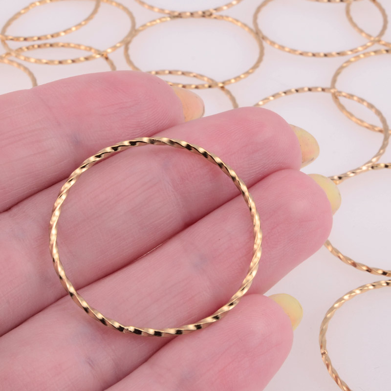 Кольцо декоративное из нерж. стали, 30 мм, Золото (STL-055730)