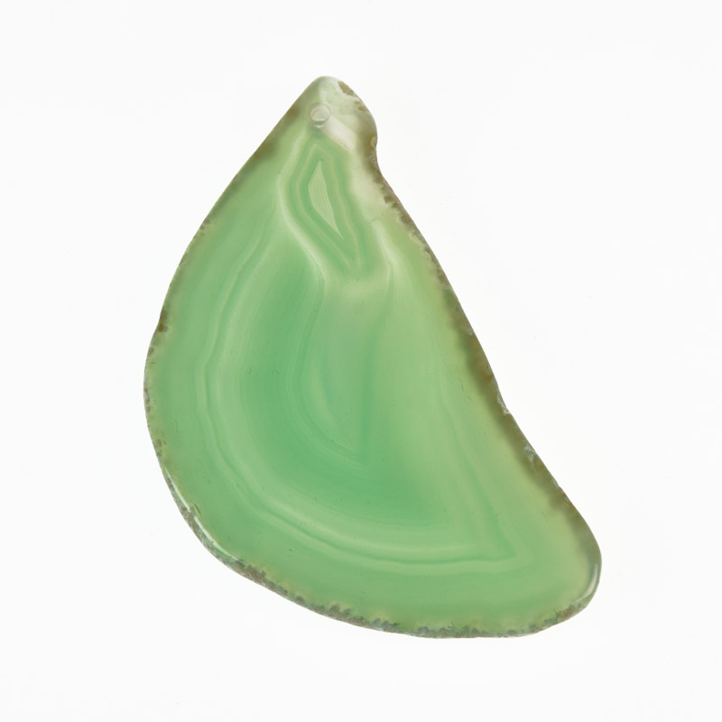 Зріз Агата, Зелений, 72х40 мм (POD-014406)