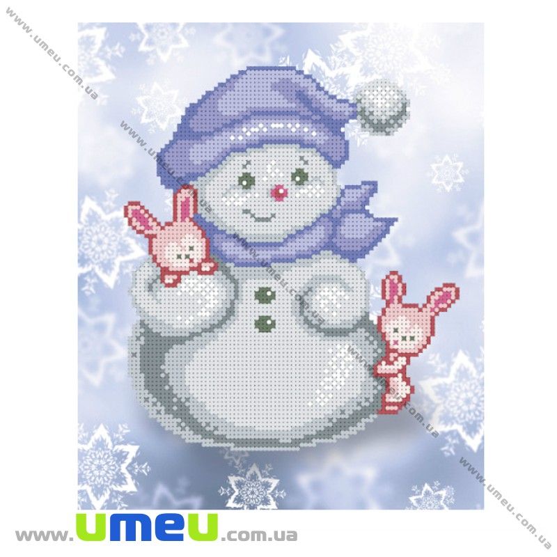 Схема для виш. бісером VDV, Сніговик Т-55, 23х21 см (SXM-029166)