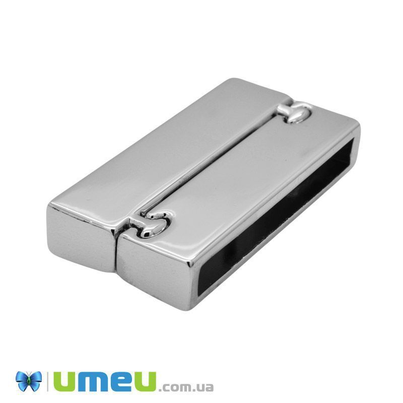 Замок магнитный, Темное серебро, 38х19х6,5 мм (ZAM-047261)