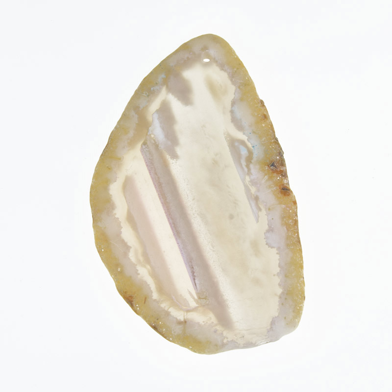 Зріз Агату, Сірий, 71х44 мм (POD-014423)